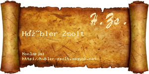 Hübler Zsolt névjegykártya